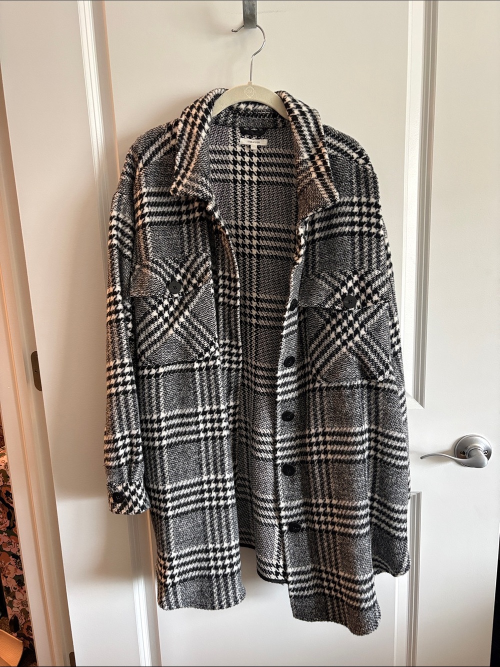Maurice’s Black & White Plaid Shacket Jacket